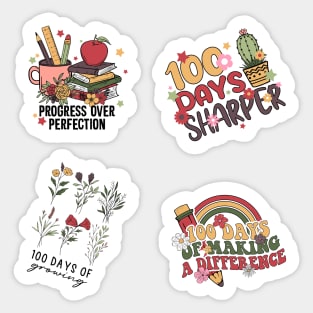 Colorful 100th Day Stickers Pack Sticker